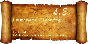 Laurinecz Eleonóra névjegykártya